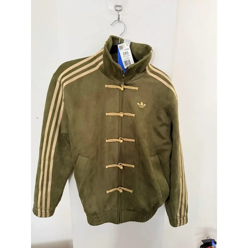 NWT Adidas Chinese New Year Jacket Olive Green Oversized Unisex 2XS